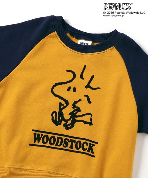 PEANUTS（ピーナッツ）の「PEANUTSコラボ ラグラントレーナー（スウェット・キッズ・ブラック/ブルー/イエロー/ブラウン/レインボー・90/100/140/80/120/130/110）」の19枚目の写真