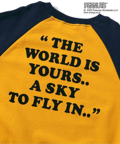 PEANUTS（ピーナッツ）の「PEANUTSコラボ ラグラントレーナー（スウェット・キッズ・ブラック/ブルー/イエロー/ブラウン/レインボー・90/100/140/80/120/130/110）」の20枚目の写真