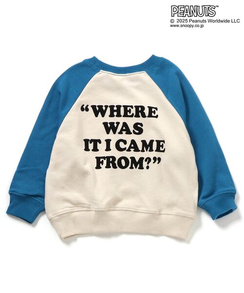 PEANUTS（ピーナッツ）の「PEANUTSコラボ ラグラントレーナー（スウェット・キッズ・ブラック/ブルー/イエロー/ブラウン/レインボー・90/100/140/80/120/130/110）」の14枚目の写真