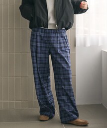 BEAUTY&YOUTH UNITED ARROWS | コットンフランネルチェック バックゴムワイドパンツ(その他パンツ)