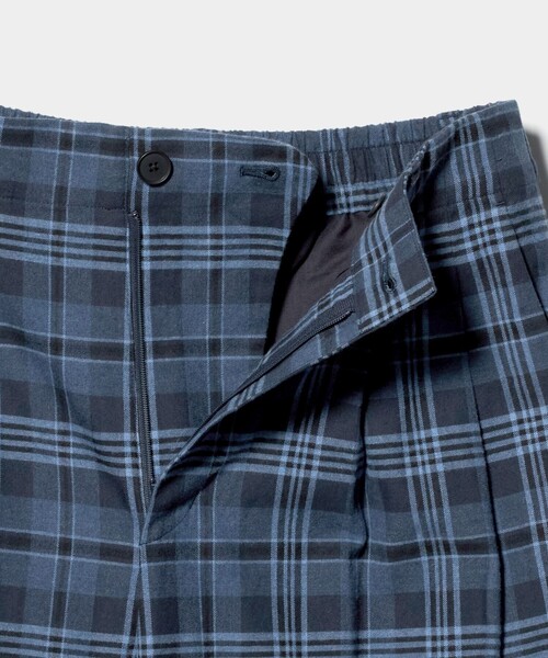 セール】コットンフランネルチェック バックゴムワイドパンツ（その他
