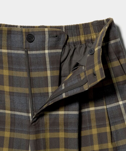 セール】コットンフランネルチェック バックゴムワイドパンツ（その他