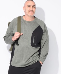 EXCELLENT FINE（エクセレント ファイン）の「EXCELLENT FINE (エクセレントファイン) 裏ブロックフリース クルーネック 長袖 Tシャツ（Tシャツ/カットソー）」