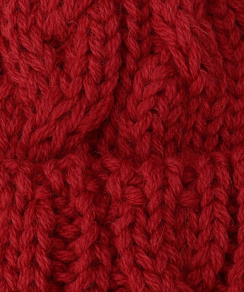 HIGHLAND 2000（ハイランドトゥーサウザンド）の「【HIGHLAND 2000（ハイランド2000）】ケーブルニットキャップ（別注カラーあり）（ニットキャップ/ビーニー・レディース・オフホワイト/レッド/ダークグレー・FREE）」の5枚目の写真