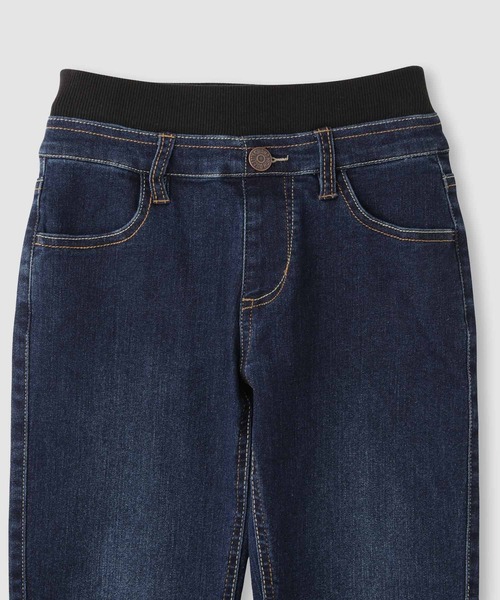 NAVY(ネイビー)の「NAVY のびるモン デニムストレッチストレートリブパンツ(デニムパンツ・キッズ・ブラック/ブルー/ネイビー/ベージュ・120/160/150/140/130)」の12枚目の写真