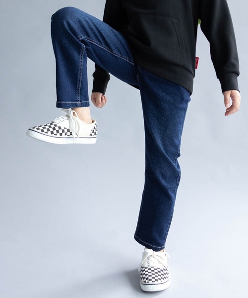NAVY(ネイビー)の「NAVY のびるモン デニムストレッチストレートリブパンツ(デニムパンツ・キッズ・ブラック/ブルー/ネイビー/ベージュ・120/160/150/140/130)」の5枚目の写真
