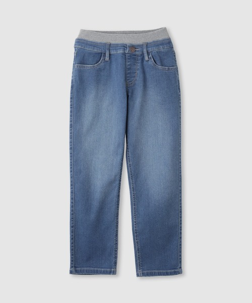 NAVY(ネイビー)の「NAVY のびるモン デニムストレッチストレートリブパンツ(デニムパンツ・キッズ・ブラック/ブルー/ネイビー/ベージュ・120/160/150/140/130)」の8枚目の写真