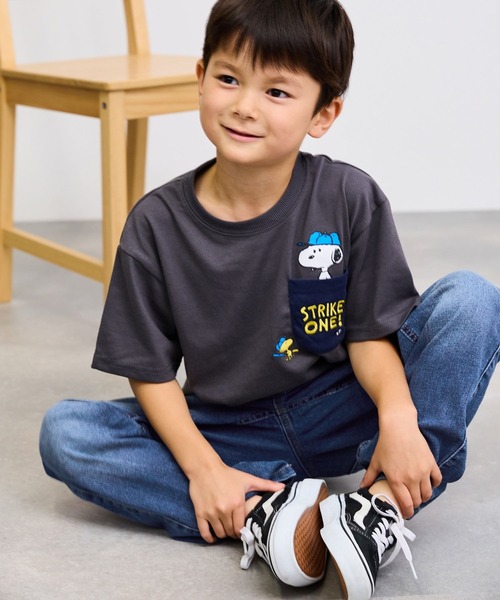 NAVY(ネイビー)の「NAVY のびるモン デニムストレッチストレートリブパンツ(デニムパンツ・キッズ・ブラック/ブルー/ネイビー/ベージュ・120/160/150/140/130)」の9枚目の写真