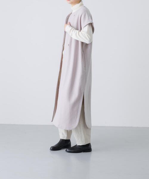 かぐれ（カグレ）の「『一部WEB限定カラー』ウールミルドジレワンピース（ワンピース・レディース・ライトグレー/スミクロ・FREE）」の5枚目の写真