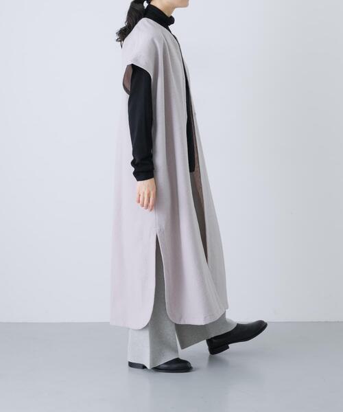 かぐれ（カグレ）の「『一部WEB限定カラー』ウールミルドジレワンピース（ワンピース・レディース・ライトグレー/スミクロ・FREE）」の7枚目の写真