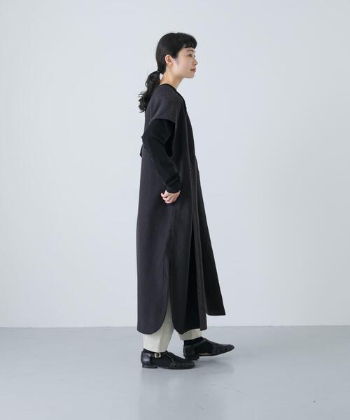 かぐれ（カグレ）の「『一部WEB限定カラー』ウールミルドジレワンピース（ワンピース・レディース・ライトグレー/スミクロ・FREE）」の13枚目の写真