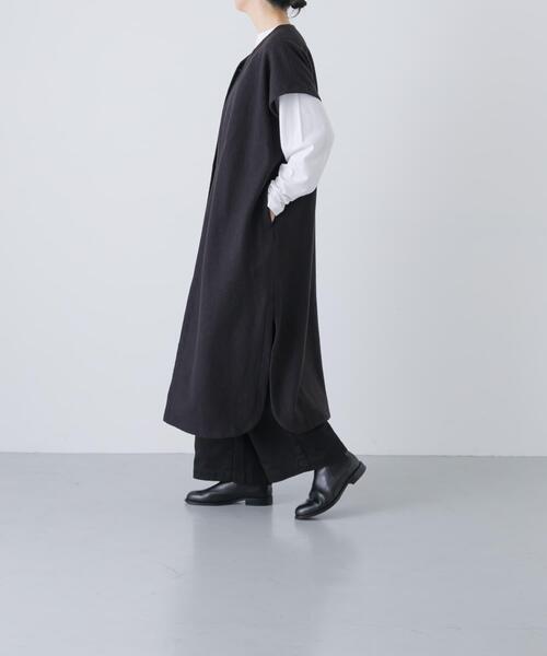 かぐれ（カグレ）の「『一部WEB限定カラー』ウールミルドジレワンピース（ワンピース・レディース・ライトグレー/スミクロ・FREE）」の16枚目の写真