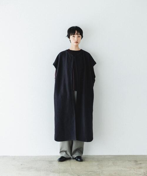 かぐれ（カグレ）の「『一部WEB限定カラー』ウールミルドジレワンピース（ワンピース・レディース・ライトグレー/スミクロ・FREE）」の17枚目の写真