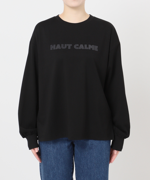 B.C STOCK(ベーセーストック)の「《追加》手洗い可 / フロッキープリントロゴロンTEE(Tシャツ/カットソー・レディース・ブラック/ホワイト・FREE)」の21枚目の写真