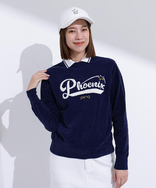 ピン ニット PING PING APPAREL】10カラークルーネックニットプル