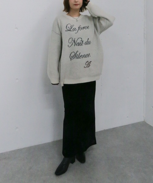 ラインロゴjqミドルニットプルオーバー（ニット/セーター