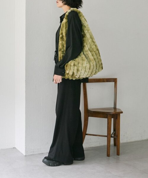 セール】《A4サイズ対応》もこもこファーバッグ（トートバッグ）｜ear