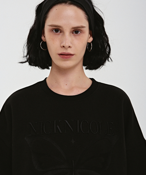 NICK&NICOLE(ニックアンドニコール)の「NICOLE BUTTERFLY QUALITY SWEATSHIRT_BLACK(スウェット・レディース・その他・FREE)」の2枚目の写真