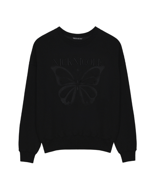 NICK&NICOLE(ニックアンドニコール)の「NICOLE BUTTERFLY QUALITY SWEATSHIRT_BLACK(スウェット・レディース・その他・FREE)」の4枚目の写真