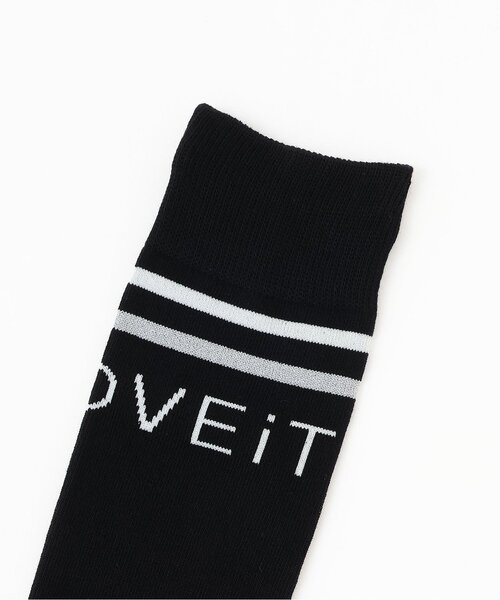 by LOVEiT（バイラビット）の「ロゴニーハイソックス（ソックス/靴下・キッズ・ネイビー/ブラック・M/L）」の3枚目の写真