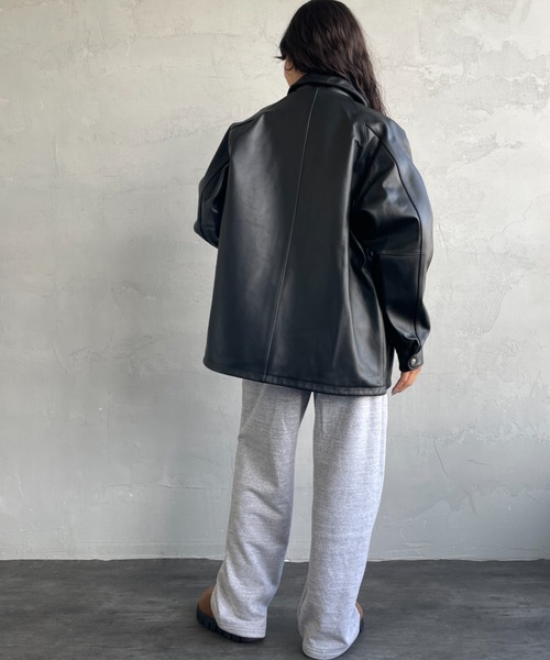 schott（ショット）の「[Schott/ショット] シープレザー コーチジャケット（ライダースジャケット・メンズ・ブラック・M/L）」の12枚目の写真