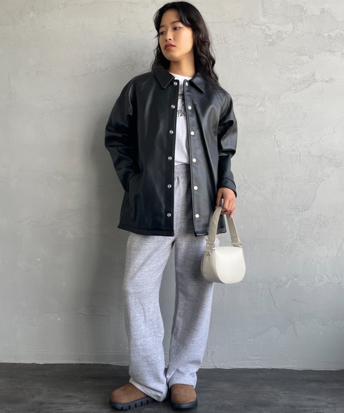 schott（ショット）の「[Schott/ショット] シープレザー コーチジャケット（ライダースジャケット・メンズ・ブラック・M/L）」の10枚目の写真