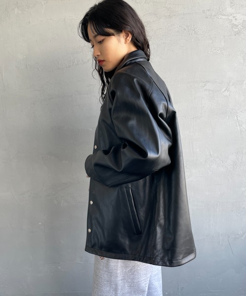 schott（ショット）の「[Schott/ショット] シープレザー コーチジャケット（ライダースジャケット・メンズ・ブラック・M/L）」の14枚目の写真
