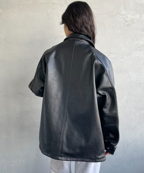 schott（ショット）の「[Schott/ショット] シープレザー コーチジャケット（ライダースジャケット・メンズ・ブラック・M/L）」の15枚目の写真