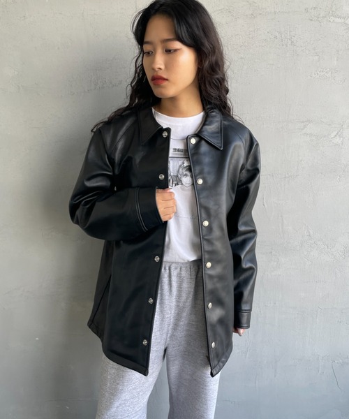 schott（ショット）の「[Schott/ショット] シープレザー コーチジャケット（ライダースジャケット・メンズ・ブラック・M/L）」の13枚目の写真