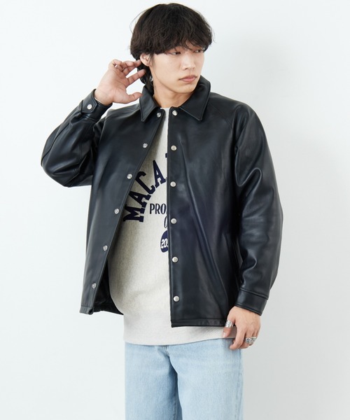 schott（ショット）の「[Schott/ショット] シープレザー コーチジャケット（ライダースジャケット・メンズ・ブラック・M/L）」の19枚目の写真