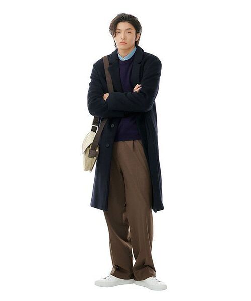MUSINSA STANDARD（ムシンサスタンダード）の「カシミアブレンド特大シングルコート[ネイビー]（チェスターコート・メンズ・その他・MEDIUM/LARGE/X-LARGE/XX-LARGE）」の13枚目の写真