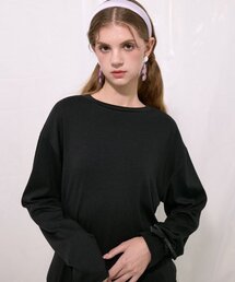 SALT AND CHOCOLATE（ソルトアンドチョコレート）の「Tensile Wool Long Sleeve T-shirt Black 4W2231302（Tシャツ/カットソー）」