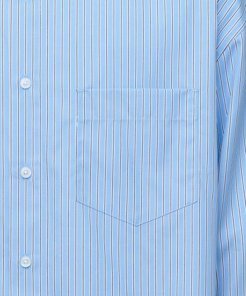 MUSINSA STANDARD(ムシンサスタンダード)の「ストライプ特大ポプリンシャツ【ブルーストライプ】(シャツ/ブラウス・メンズ・その他・XX-LARGE/LARGE/MEDIUM/X-LARGE)」の8枚目の写真