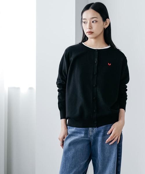 セール】ハート刺繍ニットカーディガン（カーディガン/ボレロ）｜mili
