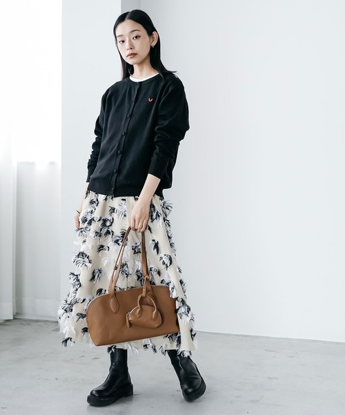 セール】ハート刺繍ニットカーディガン（カーディガン/ボレロ）｜mili