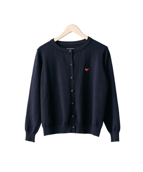 セール】ハート刺繍ニットカーディガン（カーディガン/ボレロ）｜mili
