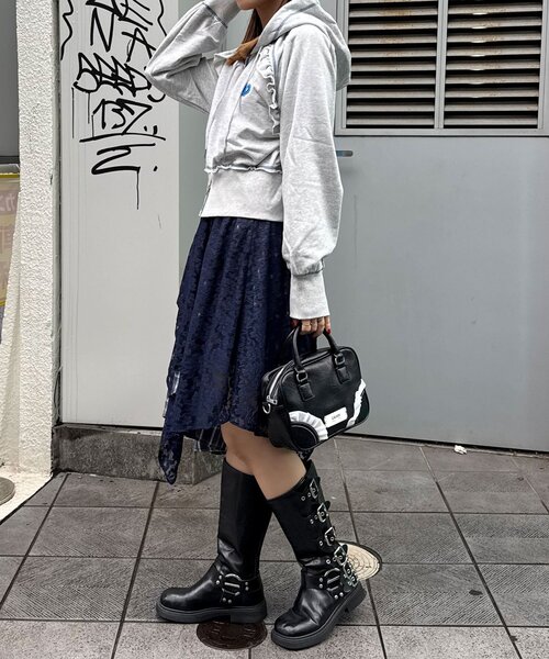 CIAOPANIC（チャオパニック）の「レース×チェックイレヘムミドルスカート（スカート・レディース・レッド/グリーン/ブルー・ONE SIZE）」の19枚目の写真