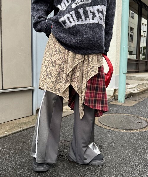 CIAOPANIC（チャオパニック）の「レース×チェックイレヘムミドルスカート（スカート・レディース・レッド/グリーン/ブルー・ONE SIZE）」の22枚目の写真