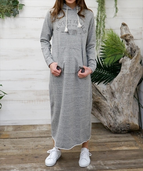 Goa ゴア の 粗挽mix杢裏毛フードパーカーワンピース ワンピース Wear