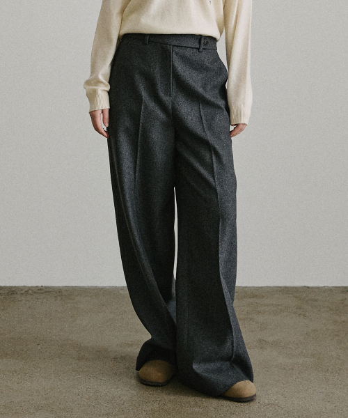 ARTID(アルティーダ)の「デイリーウールワイドパンツ_GREY(デニムパンツ・レディース・チャコールグレー・SMALL/MEDIUM)」の2枚目の写真