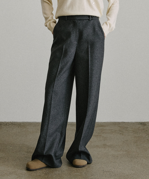 ARTID(アルティーダ)の「デイリーウールワイドパンツ_GREY(デニムパンツ・レディース・チャコールグレー・SMALL/MEDIUM)」の3枚目の写真