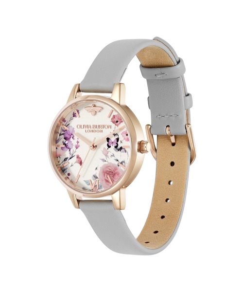 OLIVIA BURTON(オリビアバートン)の「「OLIVIA BURTON/オリビアバートン」シグネチャー - 30mm イラストレイテッド フローラル(アナログ腕時計・レディース・ライトグレー/グリーン・30mm)」の7枚目の写真