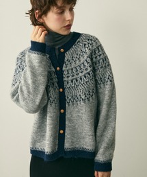 bicolor nordic knit cardigan / バイカラーノルディックニットカーディガン