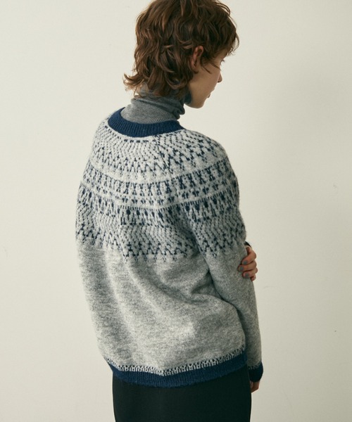 MRAページ ノルディックカーディガン bicolor nordic knit cardigan / バイカラーノルディックニット