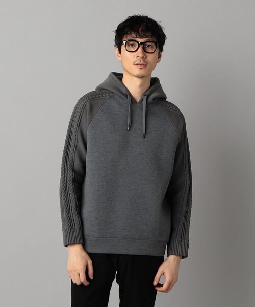 COMME CA MEN（コムサメン）の「ニットコンビ プルオーバーパーカ（パーカー・メンズ・チャコールグレー/ブラック/ベージュ・M/L）」の19枚目の写真