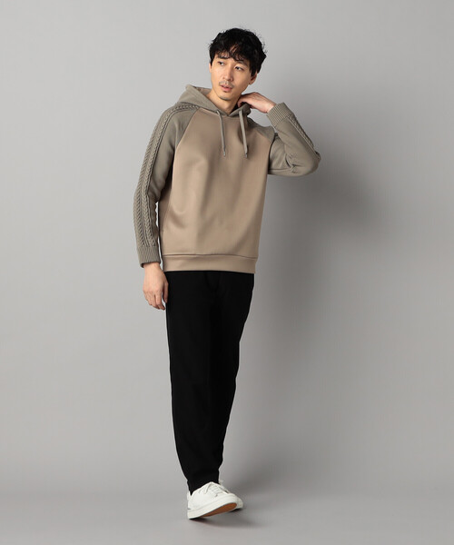 COMME CA MEN（コムサメン）の「ニットコンビ プルオーバーパーカ（パーカー・メンズ・チャコールグレー/ブラック/ベージュ・M/L）」の22枚目の写真