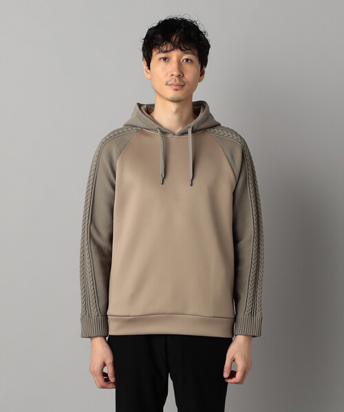 COMME CA MEN（コムサメン）の「ニットコンビ プルオーバーパーカ（パーカー・メンズ・チャコールグレー/ブラック/ベージュ・M/L）」の14枚目の写真