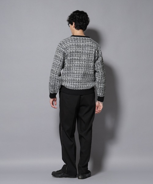 NANO universe（ナノユニバース）の「ツイードジャガードニット（ニット/セーター・メンズ・ブラック/ベージュ/ブラウン系その他3・S/M/L）」の18枚目の写真