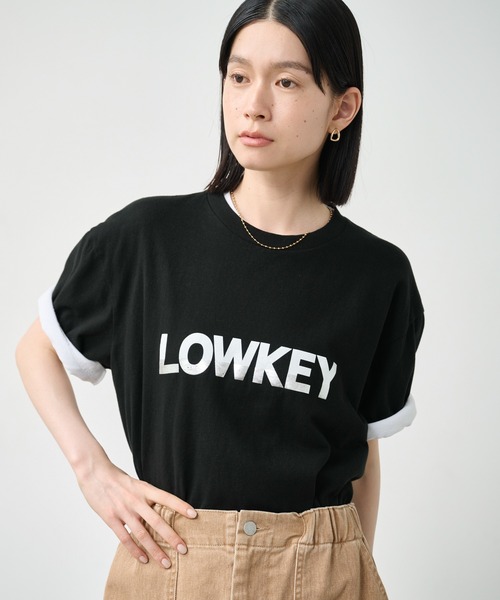 kha:ki（カーキ）の「「KHA:KI / カーキ」BOX TEE -LOWKEY-（Tシャツ/カットソー・レディース・ブラック/ホワイト・1）」の13枚目の写真