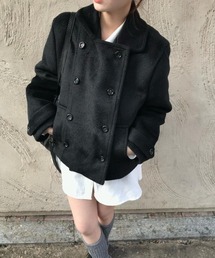 ダブルブレスト ショート丈ジャケット